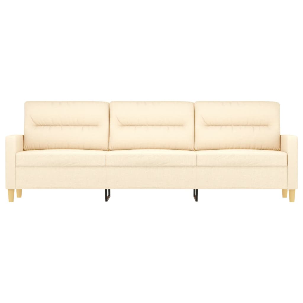 3-Sitzer-Sofa Creme 210 cm Stoff | Stepinfit.de
