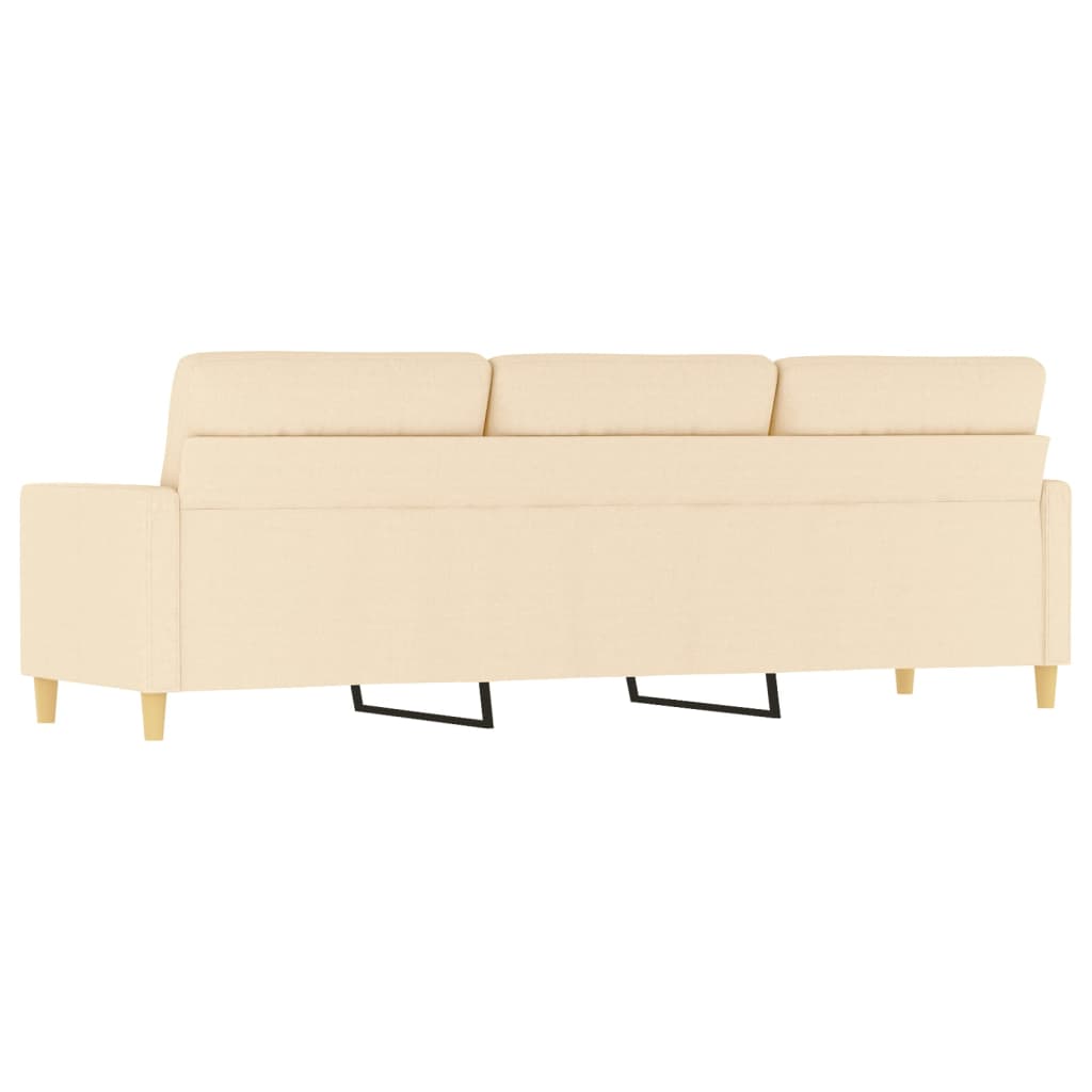 3-Sitzer-Sofa Creme 210 cm Stoff | Stepinfit.de