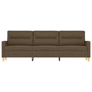 vidaXL Trosjed od tkanine smeđi 210 cm