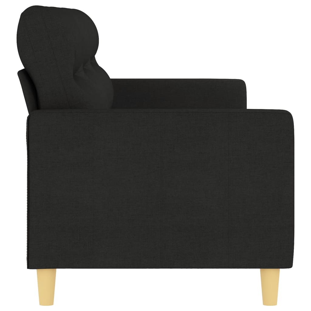 3-Sitzer-Sofa Schwarz 210 cm Stoff | Stepinfit.de