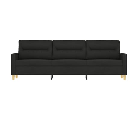 vidaXL Trivietė sofa, rudos spalvos, 210cm, audinys