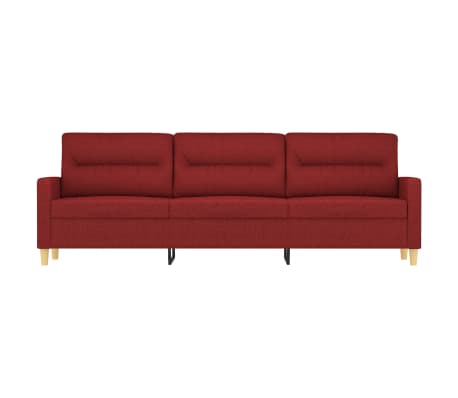 vidaXL Trivietė sofa, raudonojo vyno spalvos, 180cm, audinys