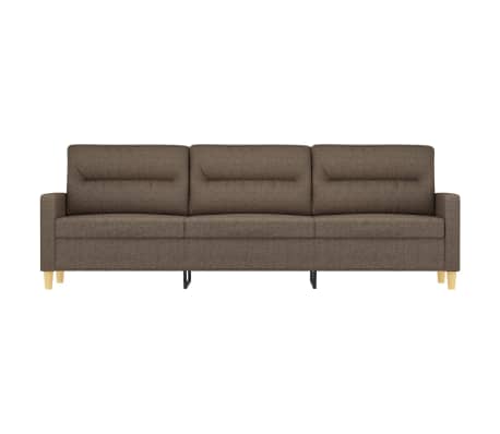 vidaXL Trivietė sofa, taupe spalvos, 180cm, audinys