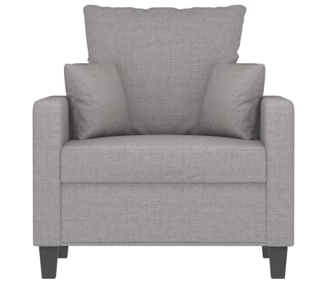 vidaXL Sofa Chair Light Grey 60 cm Fabric