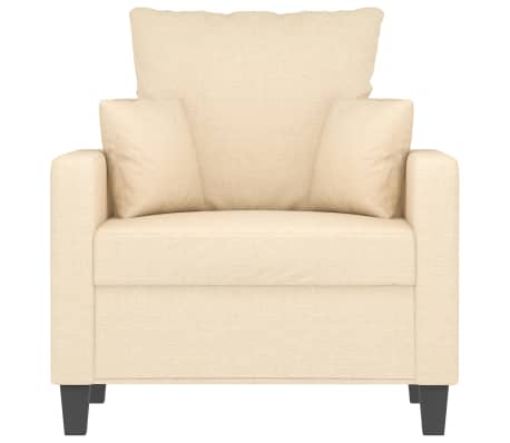 vidaXL Krėslas, kreminės spalvos, 60cm, audinys