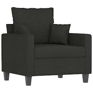 Křeslo černé 60 cm textil - obrázek 2