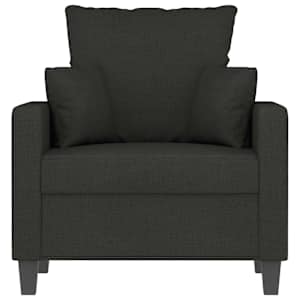 Křeslo černé 60 cm textil - obrázek 3