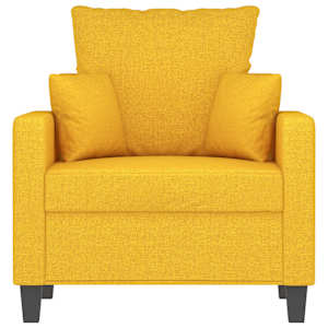 vidaXL Krėslas, &scaron;viesiai geltonos spalvos, 60cm, audinys