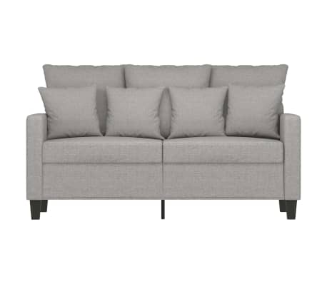 vidaXL Dvivietė sofa, &scaron;viesiai pilkos spalvos, 120cm, audinys