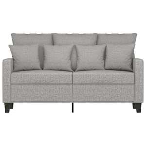 vidaXL Dvivietė sofa, &scaron;viesiai pilkos spalvos, 120cm, audinys