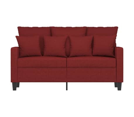 vidaXL Dvivietė sofa, raudonojo vyno spalvos, 120cm, audinys