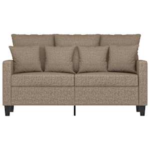 vidaXL Dvivietė sofa, taupe spalvos, 120cm, audinys