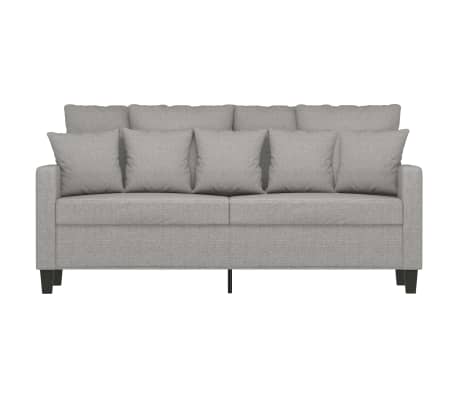 vidaXL Dvivietė sofa, &scaron;viesiai pilkos spalvos, 140cm, audinys