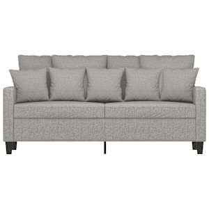 vidaXL Dvivietė sofa, &scaron;viesiai pilkos spalvos, 140cm, audinys