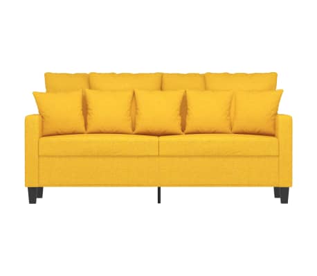 vidaXL Dvosjed od tkanine svjetložuti 140 cm