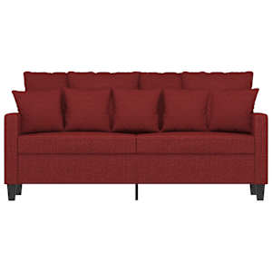 vidaXL Dvivietė sofa, raudonojo vyno spalvos, 140cm, audinys
