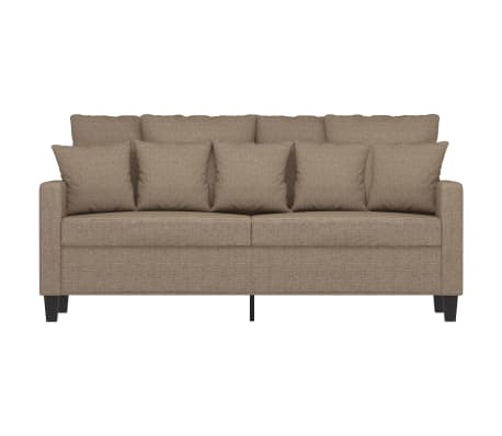 vidaXL Dvivietė sofa, taupe spalvos, 140cm, audinys