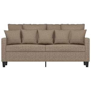 vidaXL Dvivietė sofa, taupe spalvos, 140cm, audinys