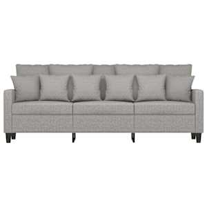vidaXL Trivietė sofa, &scaron;viesiai pilkos spalvos, 180cm, audinys
