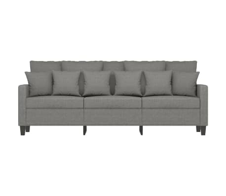vidaXL Trivietė sofa, tamsiai pilkos spalvos, 180cm, audinys