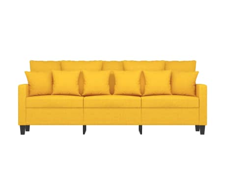 vidaXL 3-miestna pohovka bledožlt&aacute; 180 cm l&aacute;tka