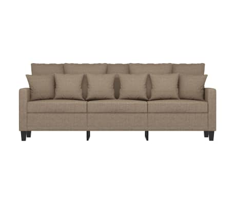 vidaXL Trivietė sofa, taupe spalvos, 180cm, audinys