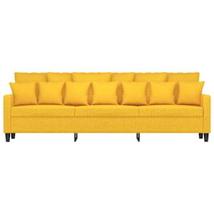 vidaXL Trivietė sofa, &scaron;viesiai geltonos spalvos, 180cm, audinys