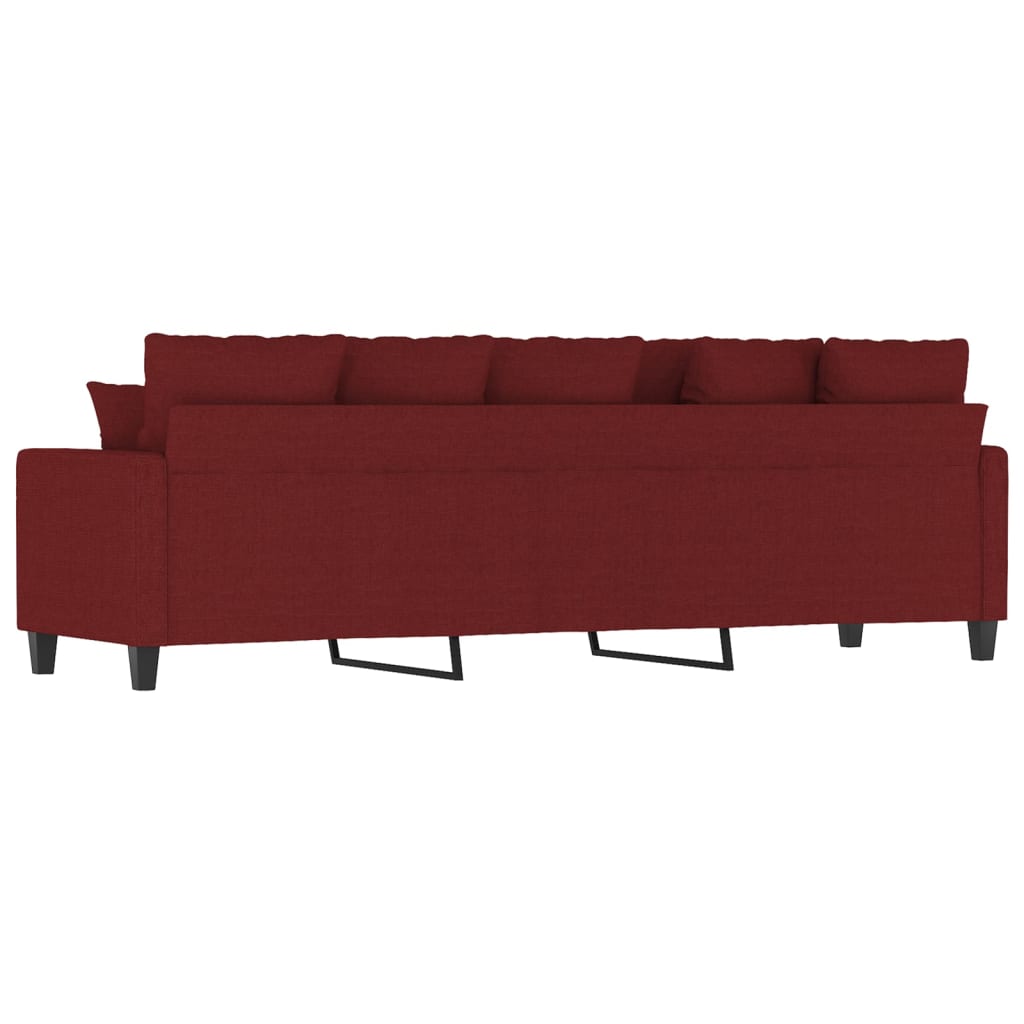 Canapea cu 3 locuri, roșu vin, 210 cm, material textil