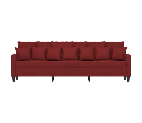vidaXL Trivietė sofa, raudonojo vyno spalvos, 180cm, audinys