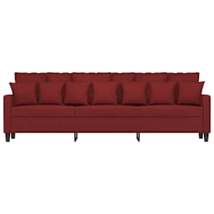 vidaXL Trivietė sofa, raudonojo vyno spalvos, 180cm, audinys
