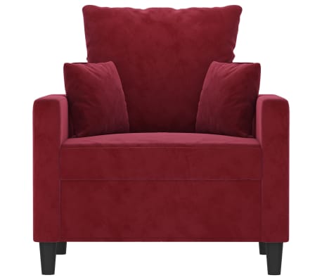 vidaXL Fotelja crvena boja vina 60 cm baršunasta