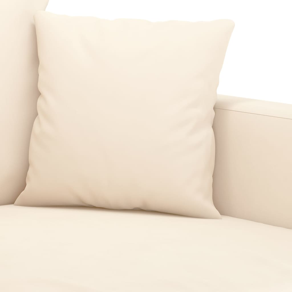 krémszínű bársony kanapéfotel 60 cm