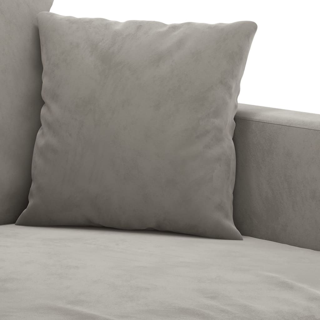 Dvivietė sofa, šviesiai pilkos spalvos, 120cm, aksomas | Stepinfit.lt