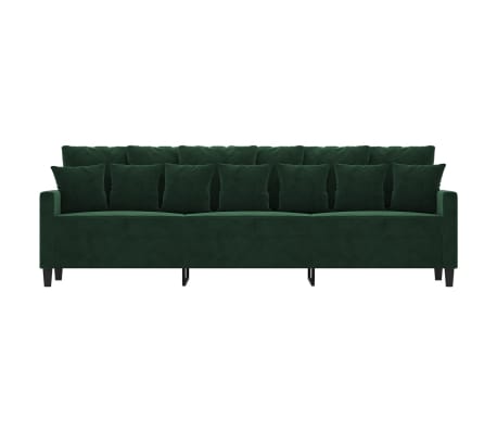 vidaXL 3-Sitzer-Sofa Dunkelgrün 210 cm Samt