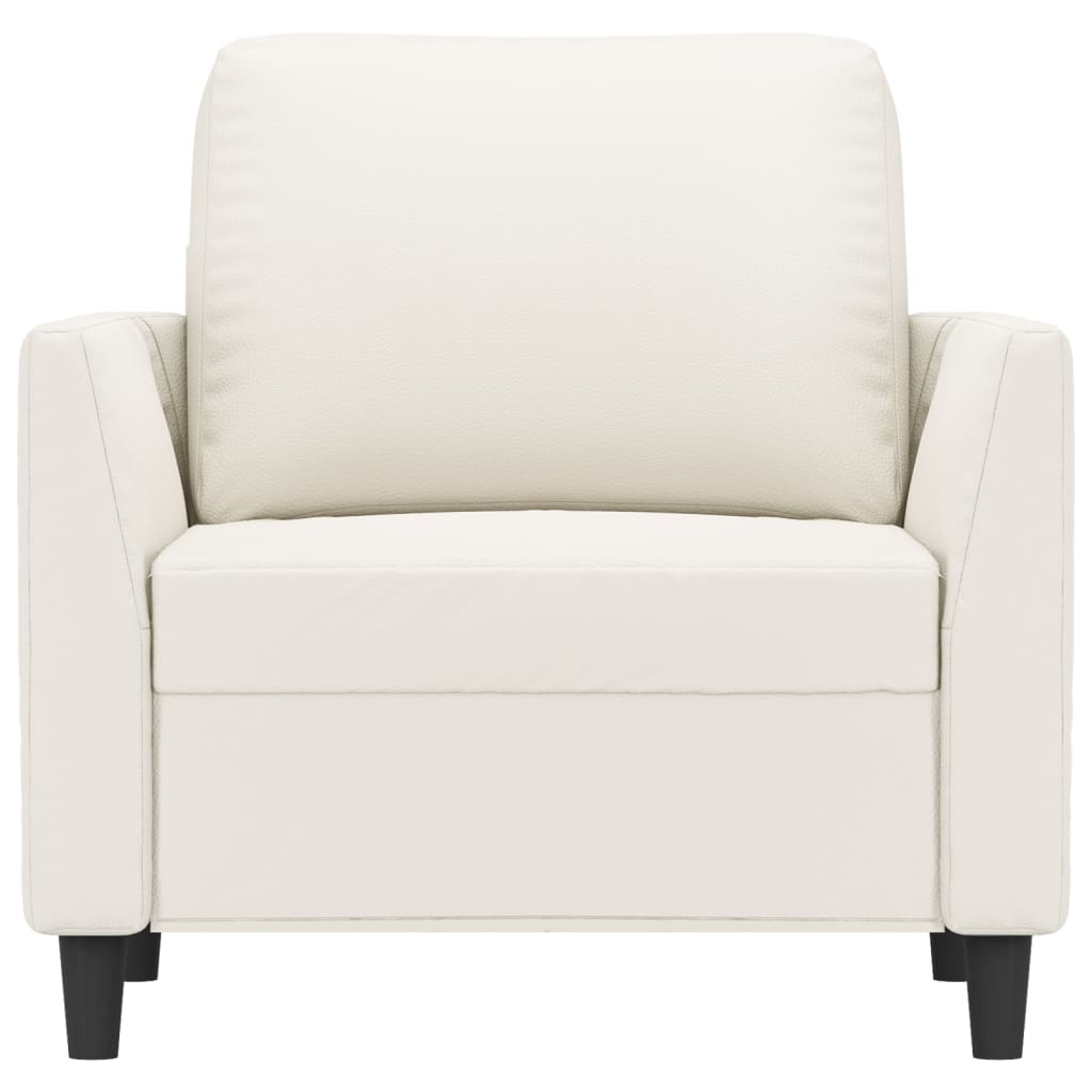 vidaXL Fauteuil Crème 60 cm Similicuir