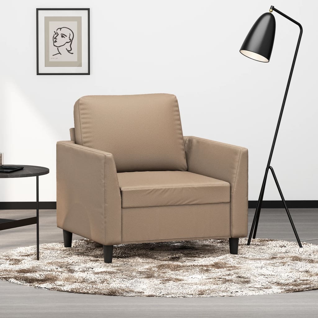 vida XL Sessel Cappuccino-Braun 60 cm Kunstleder