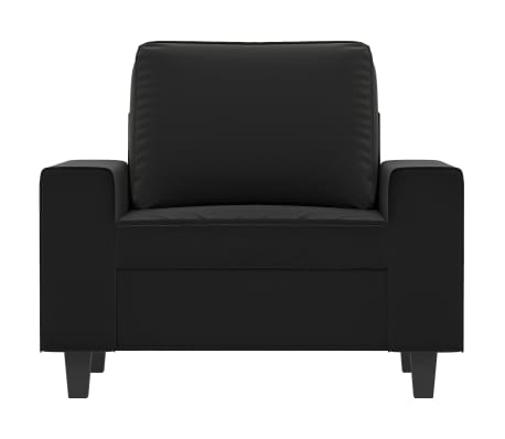 vidaXL Krėslas, juodos spalvos, 60cm, mikropluo&scaron;to audinys