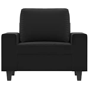 vidaXL Krėslas, juodos spalvos, 60cm, mikropluo&scaron;to audinys