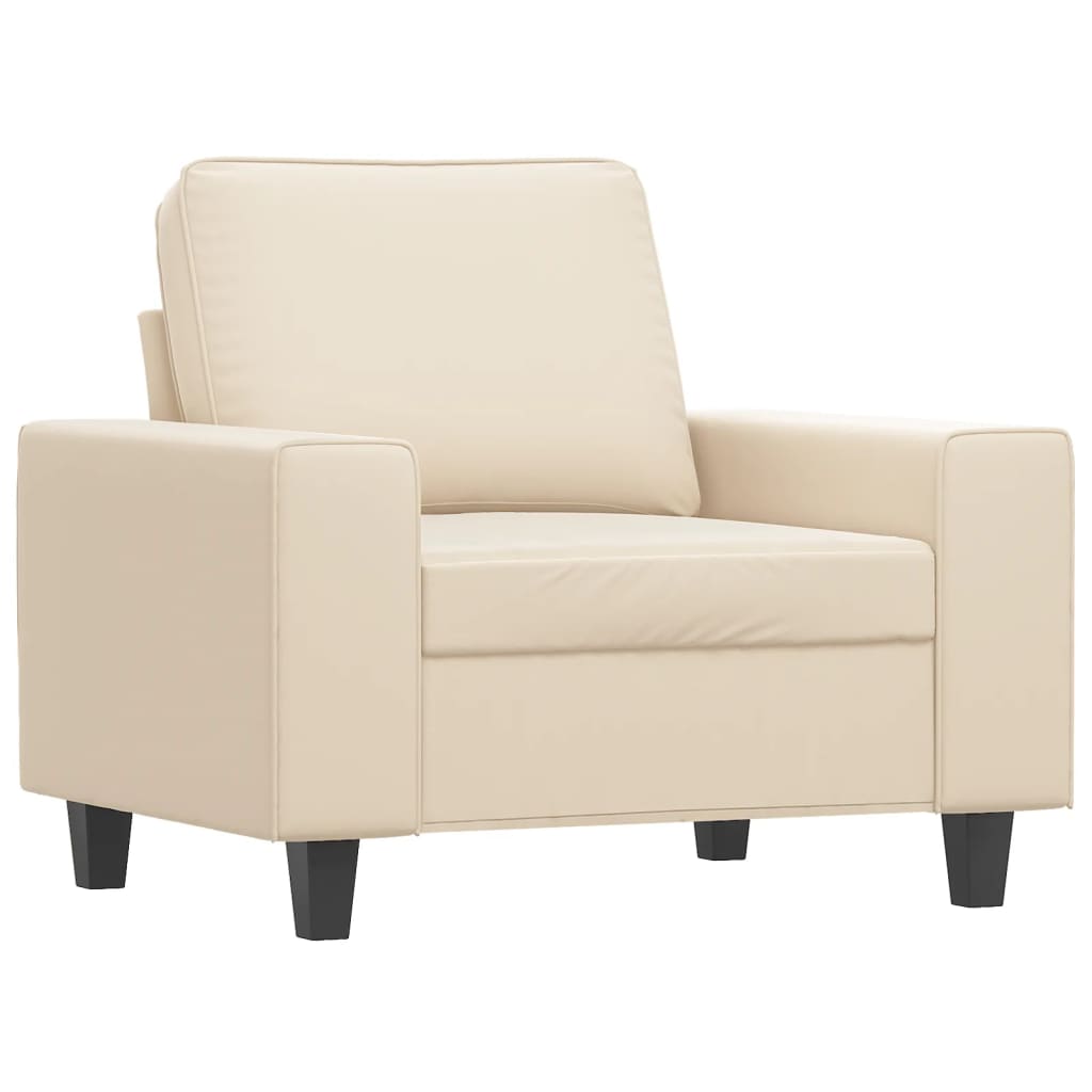 1-Sitzer-Sofa Beige 60 cm Mikrofasergewebe