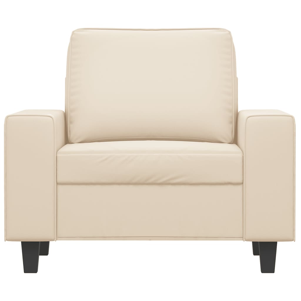 vidaXL Fauteuil 60 cm microvezelstof beige