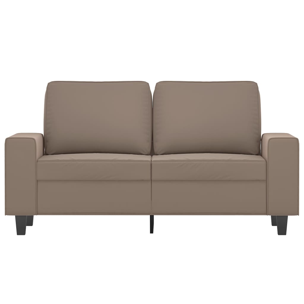 vidaXL Tweezitsbank 120 cm microvezelstof taupe