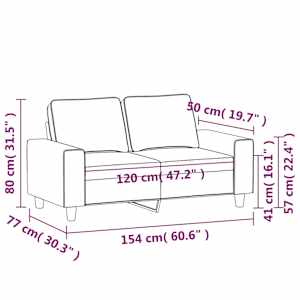 2místná pohovka světle šedá 120 cm tkanina z mikrovlákna - obrázek 8