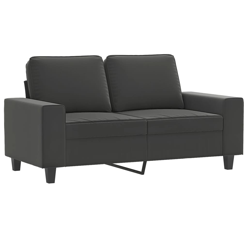 VidaXL 2-Seater Sofa Dark Gray 47.2 Microfiber Fabric