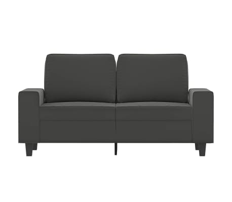 vidaXL Sofá de 2 lugares 120 cm tecido de microfibra cinzento-escuro