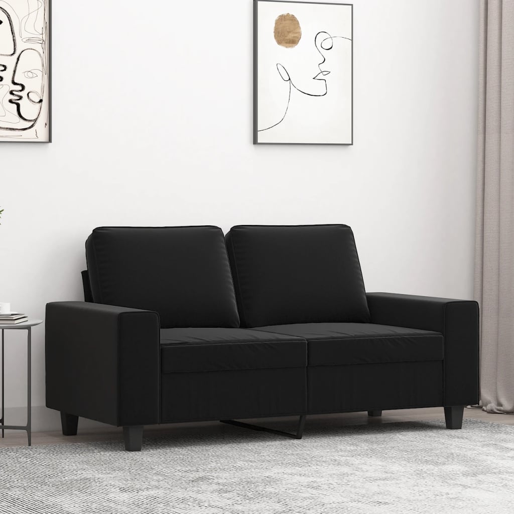 2-Sitzer-Sofa Schwarz 120 cm Mikrofasergewebe kaufen