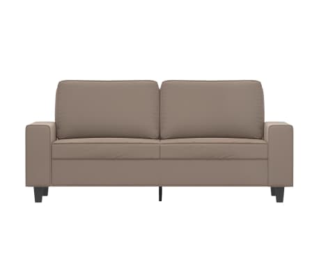 vidaXL Divano a 2 Posti Tortora 140 cm in Tessuto Microfibra