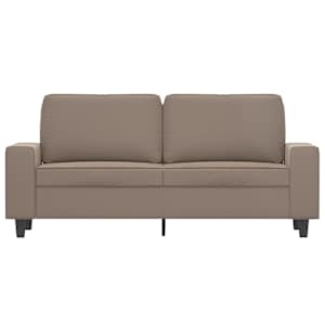 vidaXL Divano a 2 Posti Tortora 140 cm in Tessuto Microfibra