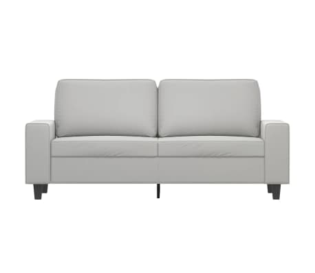 vidaXL 2-Seater Sofa Light Gray 55.1" Microfiber Fabric