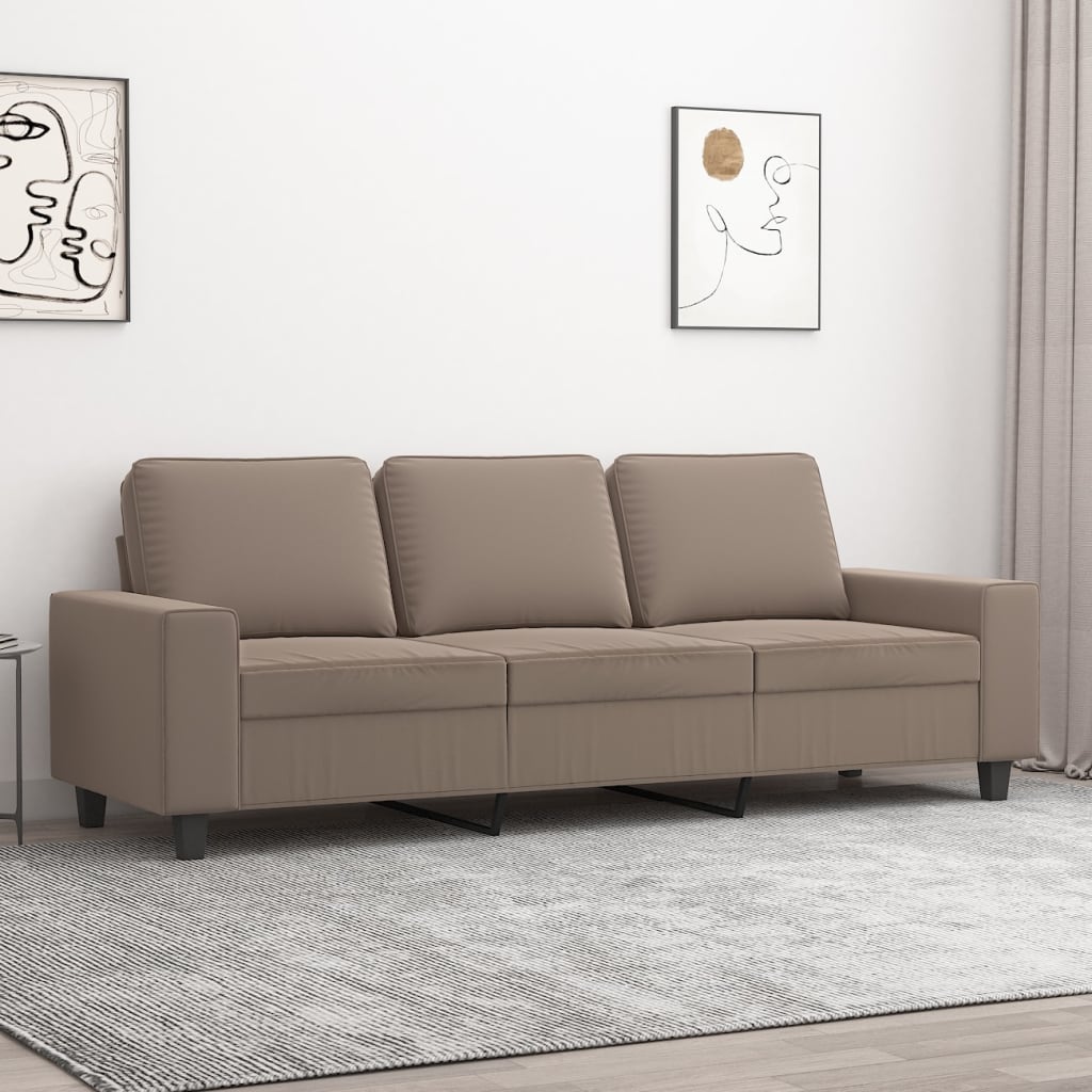 3-Sitzer-Sofa Taupe 180 cm Mikrofasergewebe | Stepinfit.de