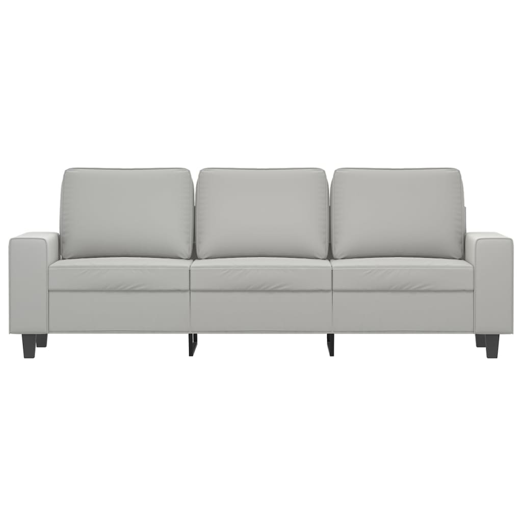 3-Sitzer-Sofa Hellgrau 180 cm Mikrofasergewebe-3